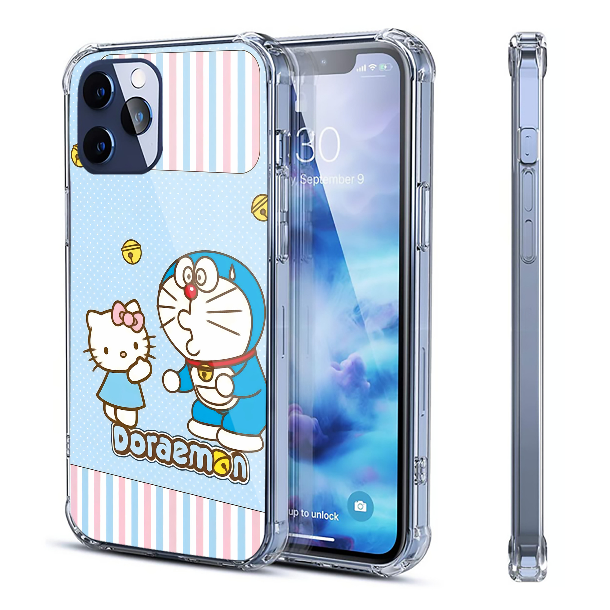 （画像用） ドラえもん Doraemon 【iPhone 12シリーズ対応】透明スマホケース（クリアソフトケース）